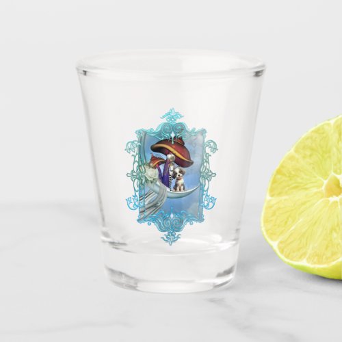 Little fairy and puppy shot glass