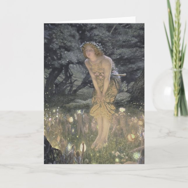 Little Fairy Angel and Girl Card (Front)