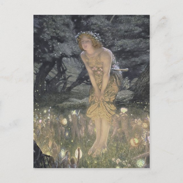 Little Fairy Angel and Girl Postcard (Front)