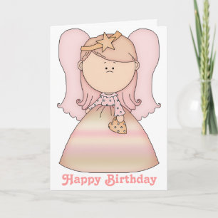 Little Fairy Angel Happy Birthday Card 2b
