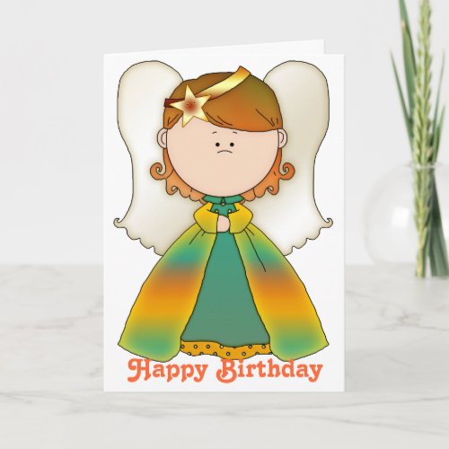 Little Fairy Angel Happy Birthday Card 5b