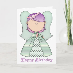 Little Fairy Angel Happy Birthday Card 6b