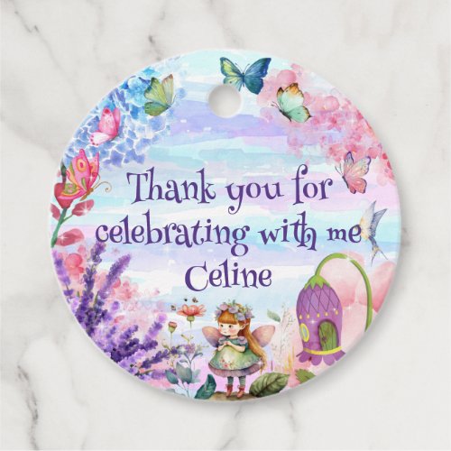 little fairy birthday Favor Tag