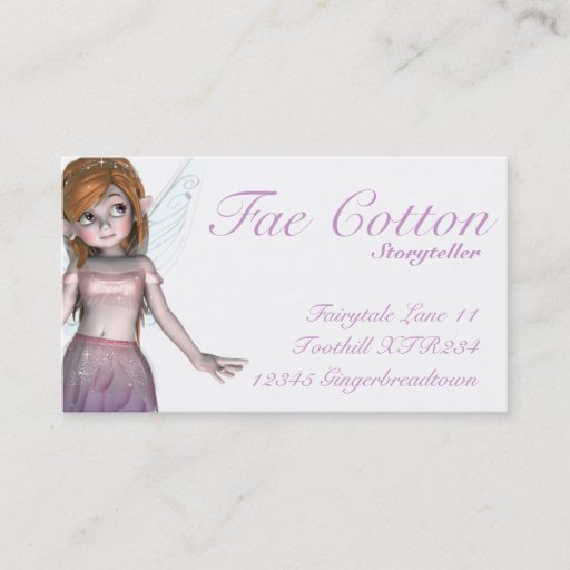 Customizable Little Fairy Business card