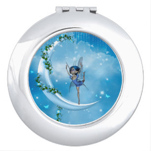 Little fairy dancing on the moon compact mirror