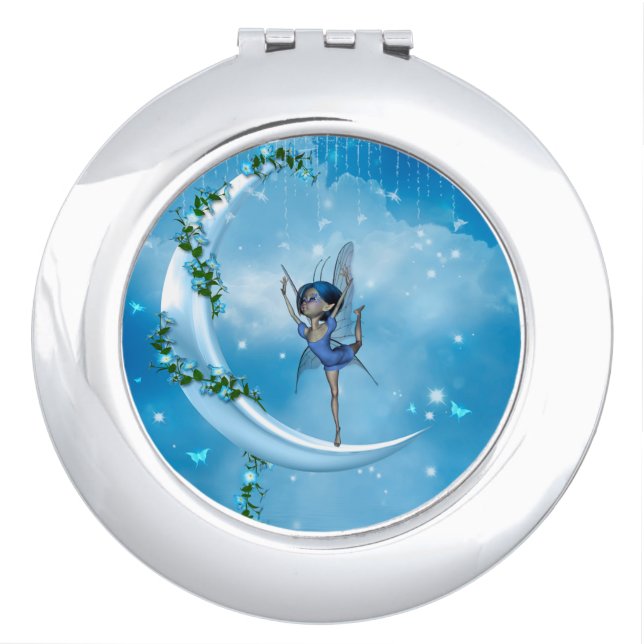 Little fairy dancing on the moon compact mirror (Front)