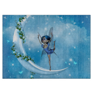 Little fairy dancing on the moon cutting board