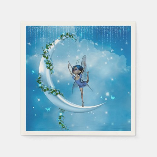 Little fairy dancing on the moon napkins