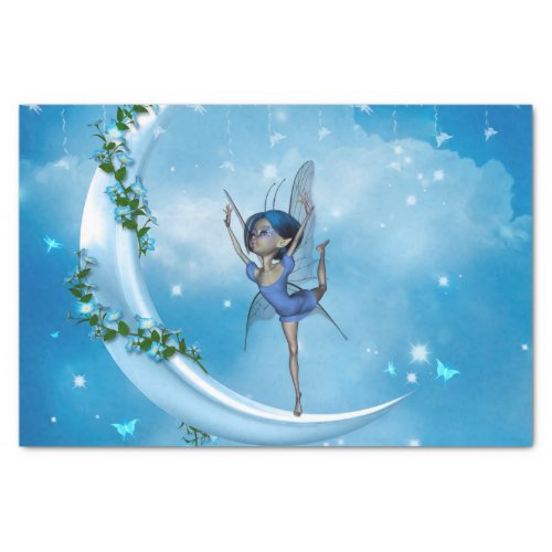 Little fairy dancing on the moon tissue paper