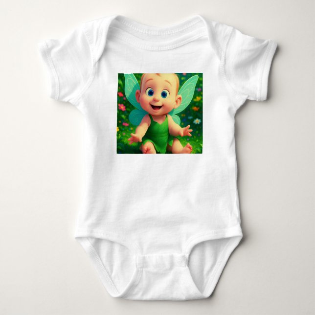 Little fairy dreamer- fairy wings baby bodysuit (Front)
