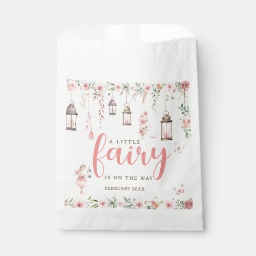 Little Fairy Enchanted Pink Baby Shower Favor Bag