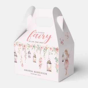 Little Fairy Enchanted Pink Baby Shower Favor Boxes
