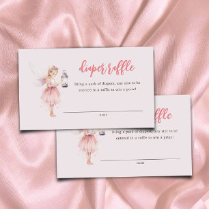 Little Fairy Enchanted Pink Diaper Raffle Enclosure Card