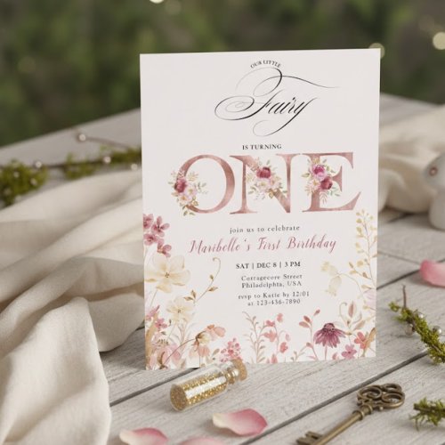 Little Fairy Floral Garden First Birthday 