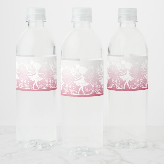 Little Fairy Floral Water Bottle Label (Bottles)