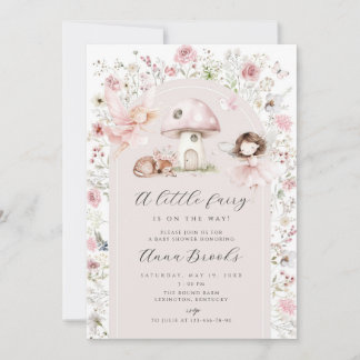 Little Fairy Girl Baby Shower Invitation