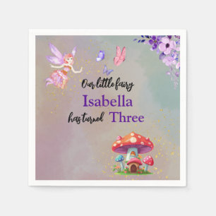 Little Fairy Mushroom House Butterflies Any Age Napkins