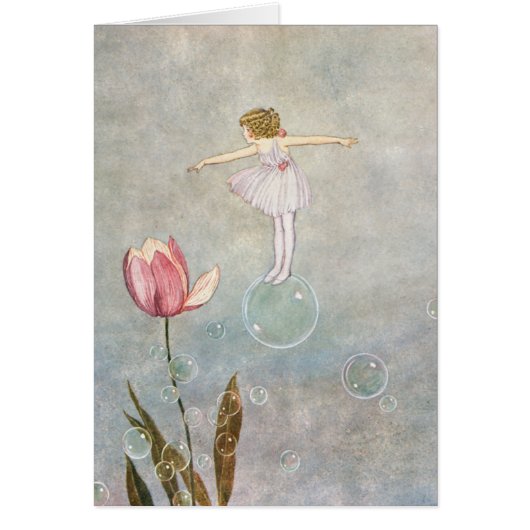 Little Fairy on a Bubble Cards (Front)