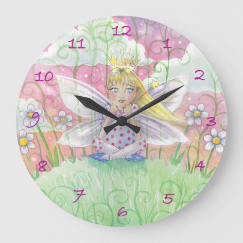 Little Fairy Princess Girls Wall Clock