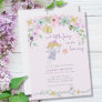 Little Fairy Whimsical Flower Garden Baby Shower Invitation