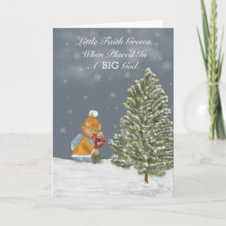“Little Faith Grows”– Holiday Card by M. Marie Art