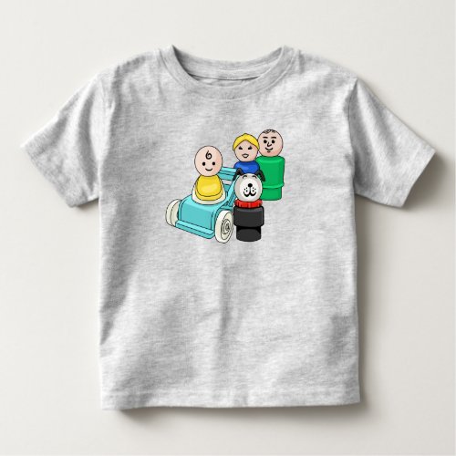 Little Family With Baby Stroller Toddler T_shirt