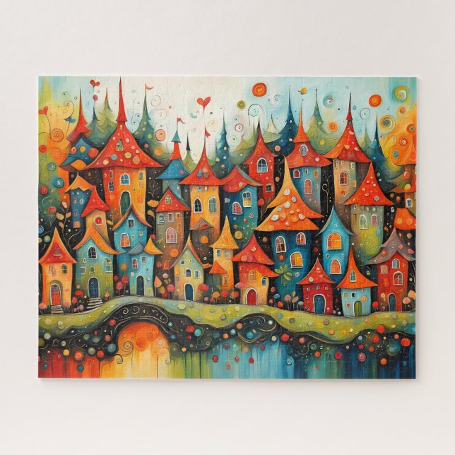 little fantasy fairytale town jigsaw puzzle (Horizontal)