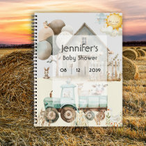 Little Farm Animal Baby Shower Neutral Guest Book