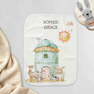 Little Farm Nursery Animals Baby Burp Cloth