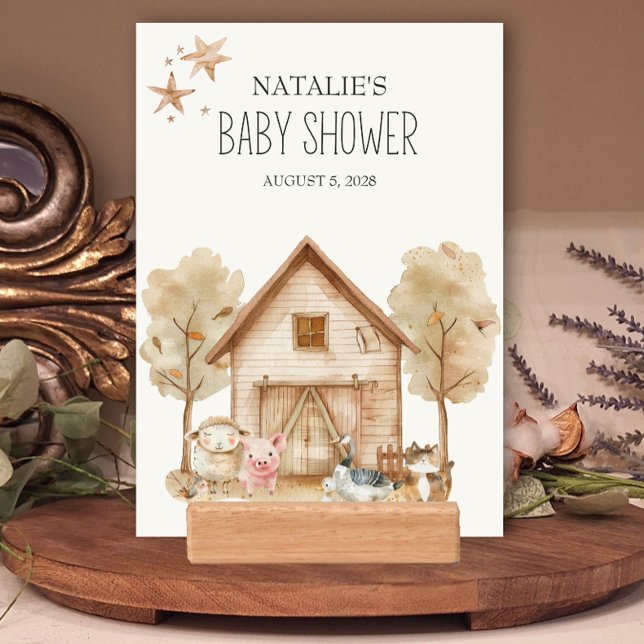 Little Farm Nursery Animals Baby Shower Holder (Creator Uploaded)
