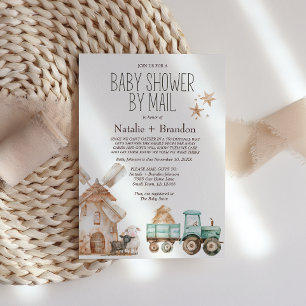 Little Farm Nursery Animals By Mail Baby Shower Invitation