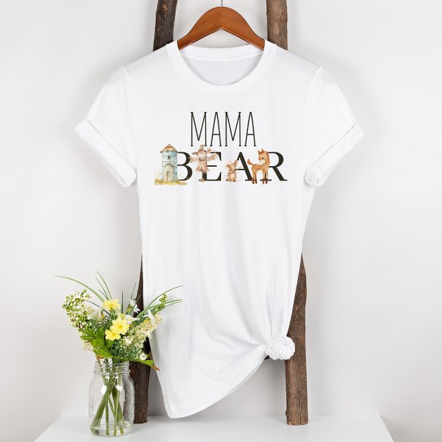 Little Farm Nursery Animals Maternity Mama Bear T-Shirt (Creator Uploaded)