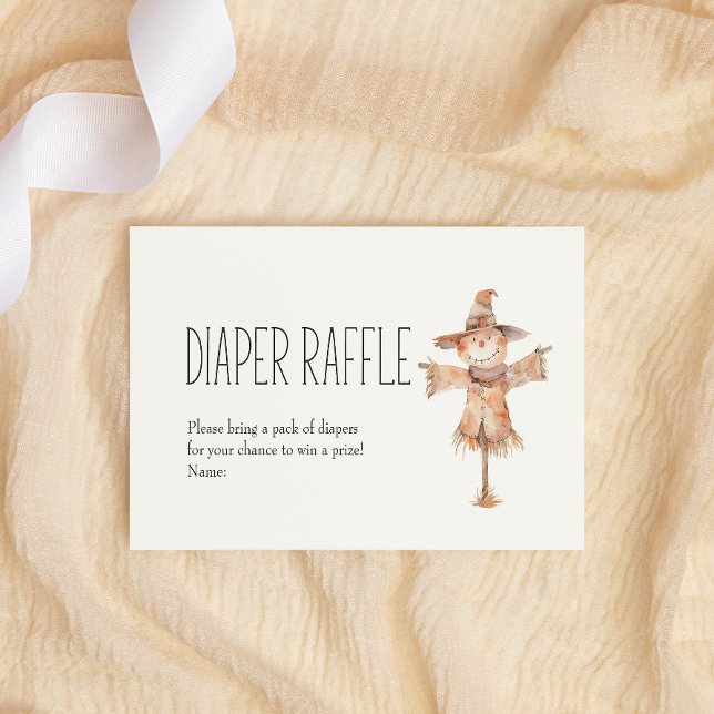 Little Farm Nursery Baby Shower Diaper Raffle Note Card (Creator Uploaded)