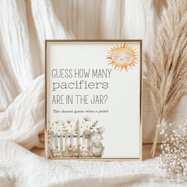 Little Farm Nursery Baby Shower Guess Game Sign (Creator Uploaded)
