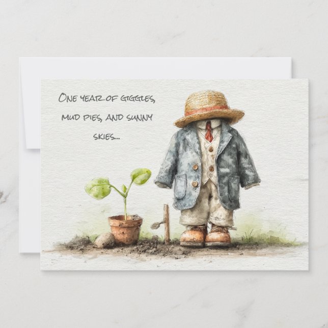 Little Farmer – 1st Birthday Barn Party Invitation (Front)