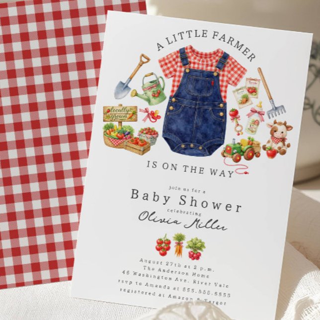 Little Farmer Baby Shower Invitation (Creator Uploaded)