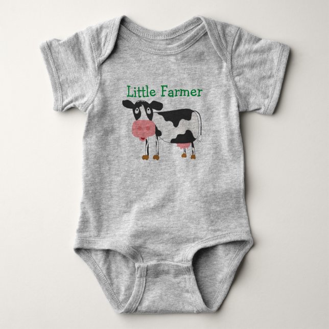 Little Farmer Cow Bodysuit (Front)