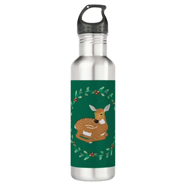 Little Fawn and Garland Water Bottle