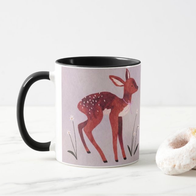 Little Fawn Whimsical Mug (With Donut)