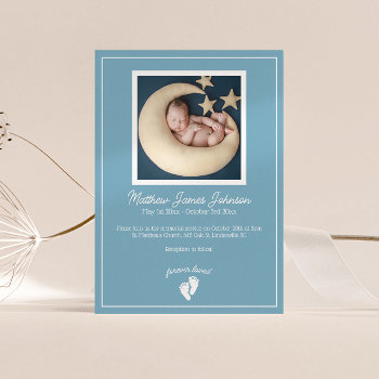 Little Feet Baby Memorial Funeral Invitation by freshpaperie at Zazzle
