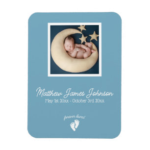 Little Feet Baby Memorial Funeral Photo Magnet