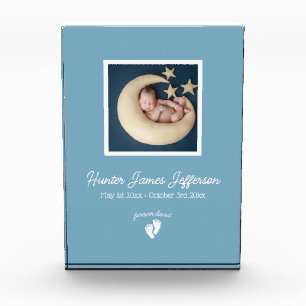 Little Feet Baby Memorial Photo Block