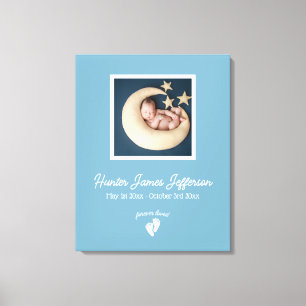 Little Feet Baby Memorial Photo Canvas Print