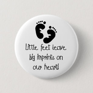 Little Feet Big Imprints Black Button