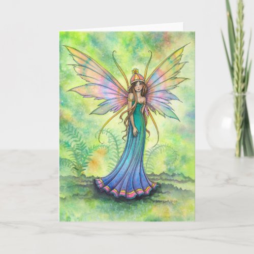 Little Fern Fairy Fantasy Art by Molly Harrison Card