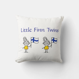 Little Finn Twins Pillow- Girls Throw Pillow