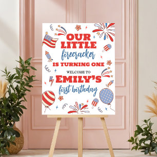 Little Firecracker 16x20 Welcome Sign