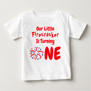 PressedUp Little Firecracker Patriotic Unisex Toddler Tee Perfect for Labor Day 