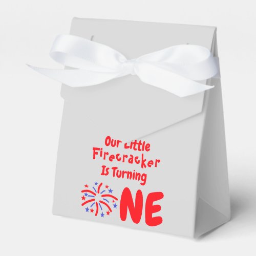 Little Firecracker 1st Birthday Favor Boxes