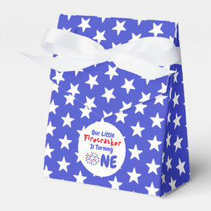 Little Firecracker 1st Birthday Favor Boxes